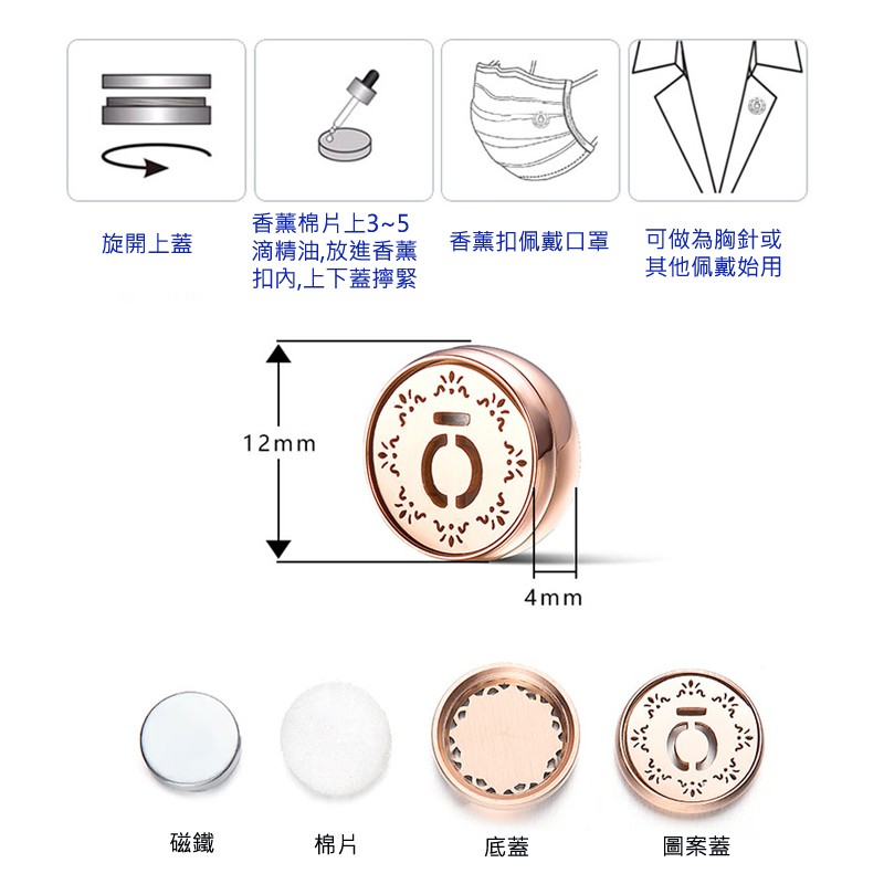 精油口罩扣