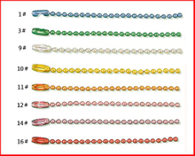 廠家直銷 彩色珠鏈 米珠鏈 長短珠鏈 Diy項鍊首飾配件 金屬圓珠鏈